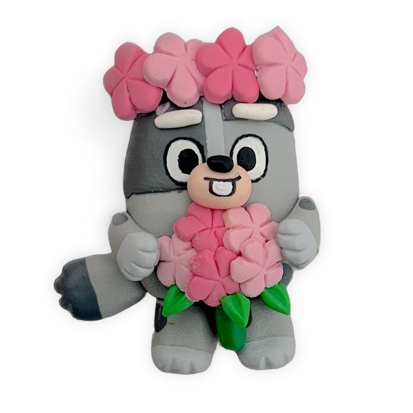 Crazy Pup Flower Girl Clay Embellishment