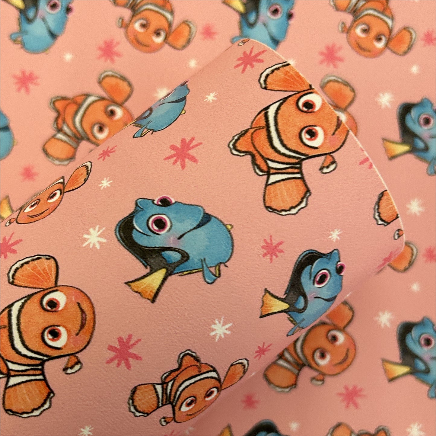 Fish Printed Faux Leather Sheets