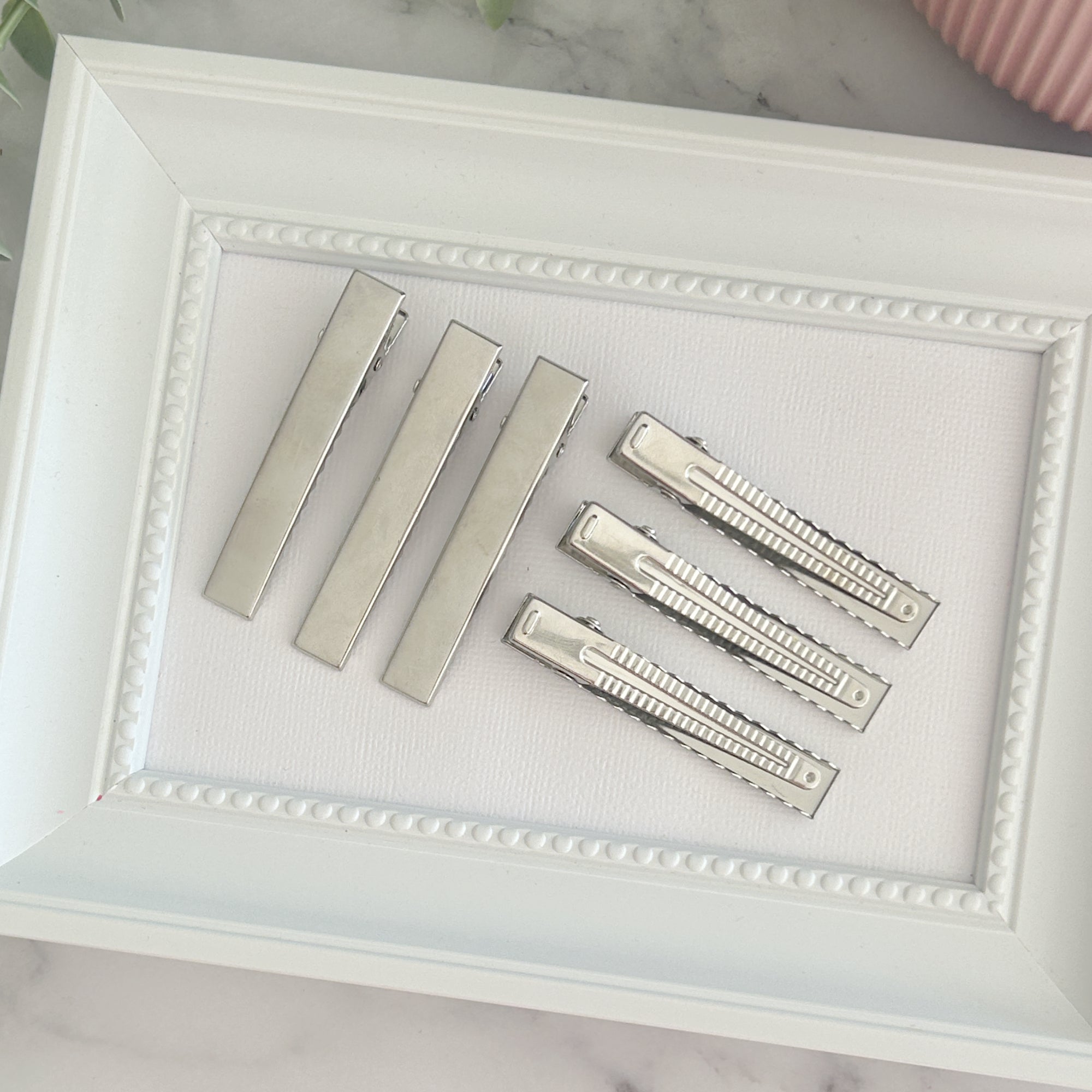 6cm Silver Premium Alligator Hair Clips with Teeth Bow d It Craft 6cm-silver-premium-alligator-hair-clips-with-teeth-bow-d-it-craft