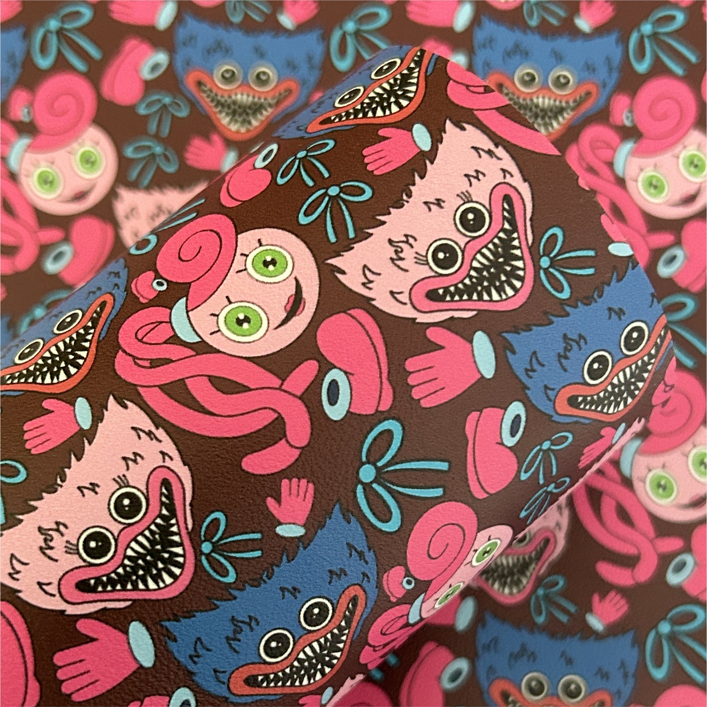 Monsters Printed Faux Leather Sheets