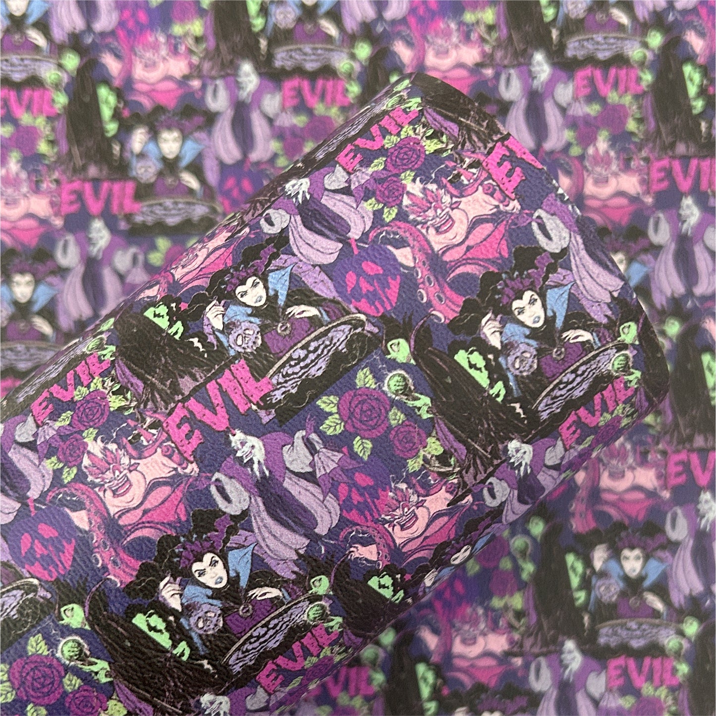 Evil Printed Faux Leather Sheets