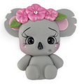 Floral Koala Animal Clay Embellishment