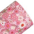 Blush Floral Bouquet Printed Litchi Faux Leather Sheet