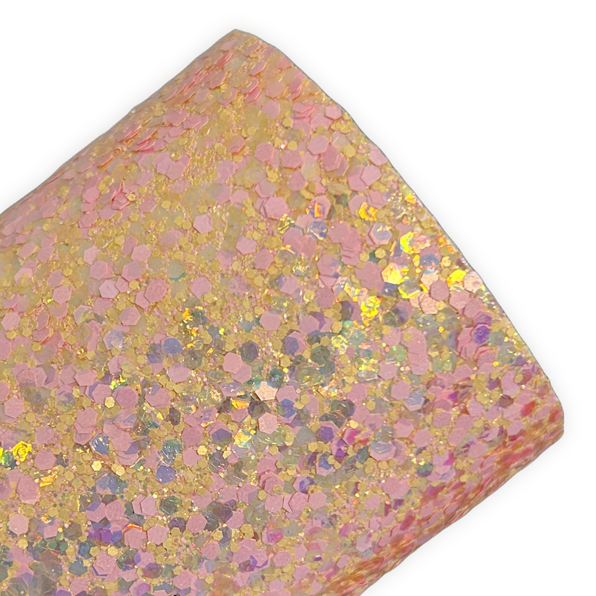 Pink Gold Iridescent Chunky Glitter Sheets