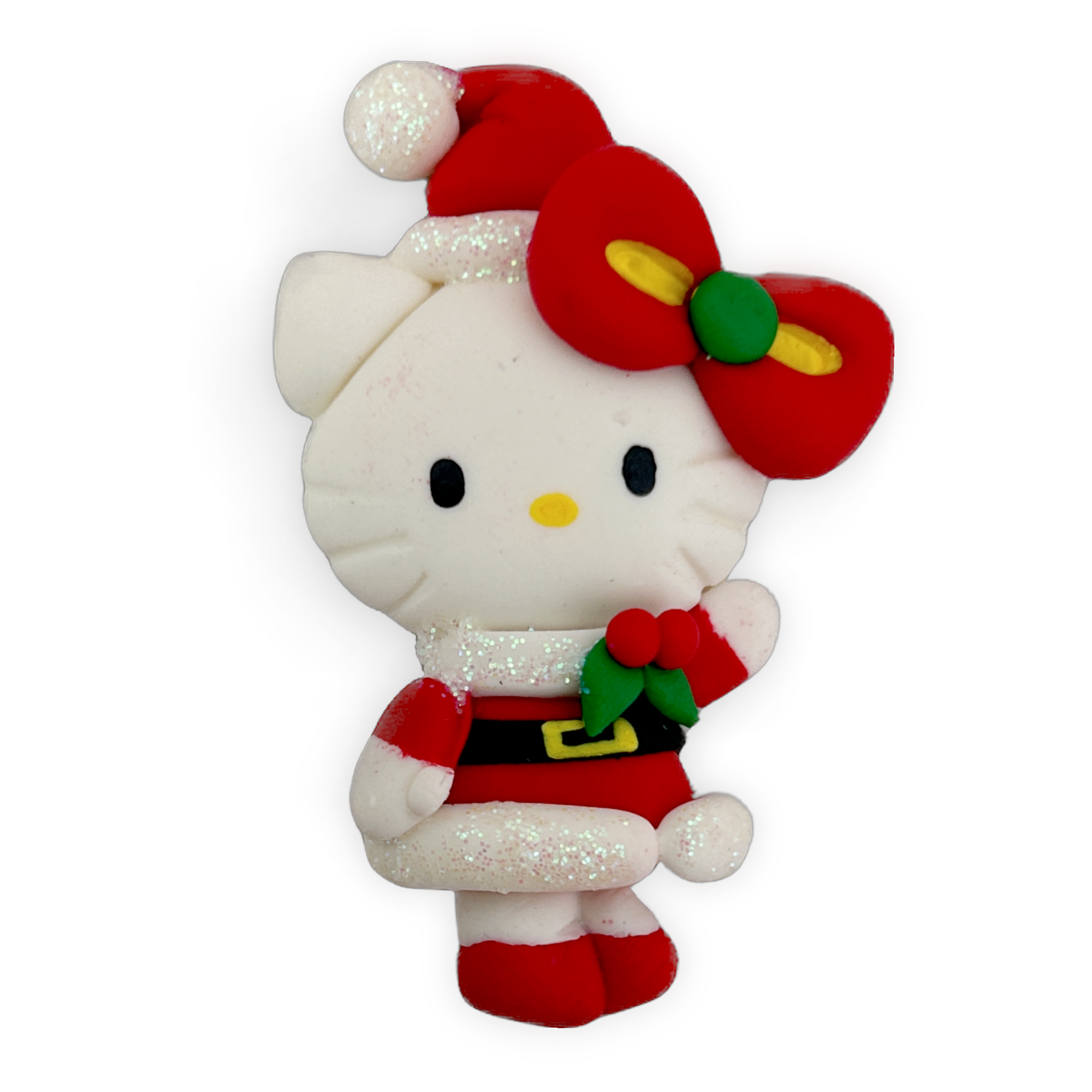 Kitty Christmas Clay Embellishment