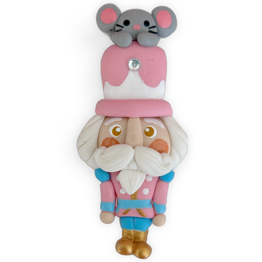 Mouse Nutcracker Solider Christmas Clay Embellishment