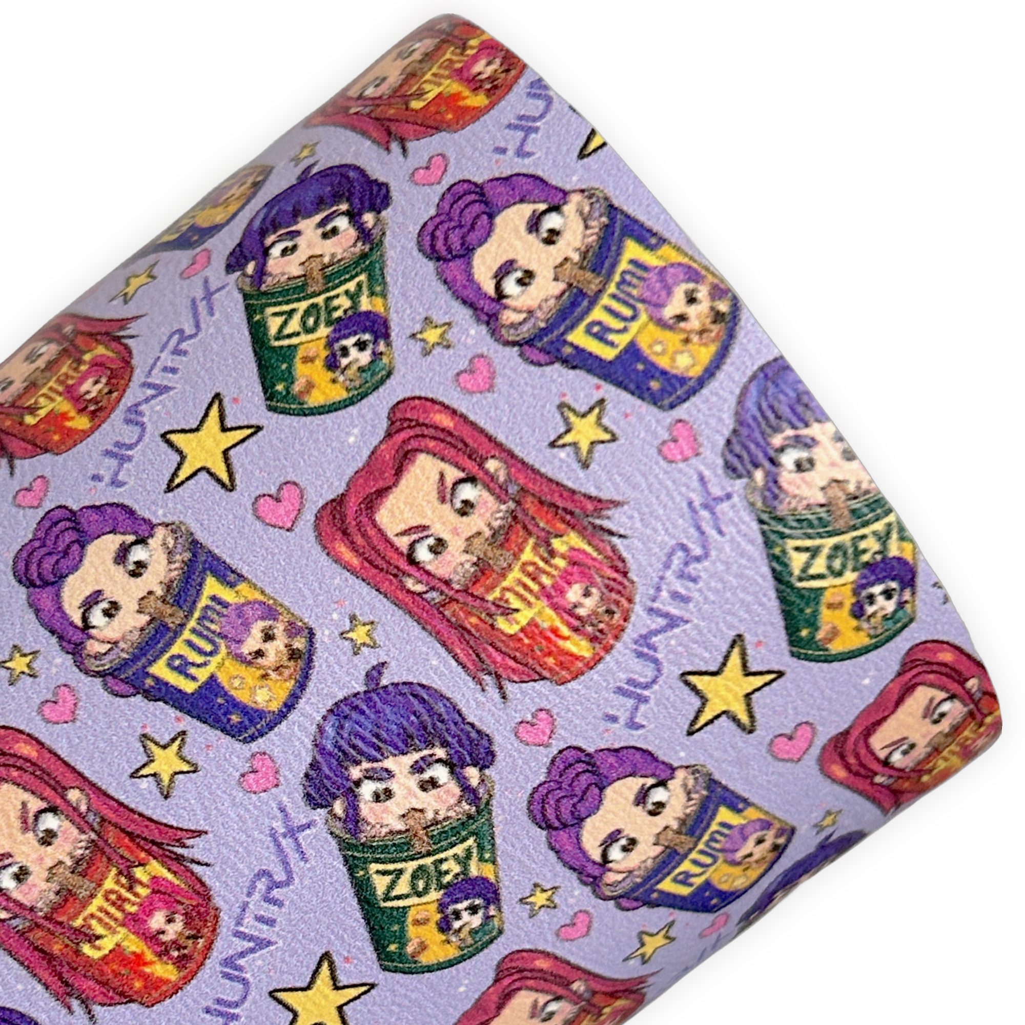 Demon Girls Noodle Printed Faux Leather Sheets