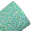 Mint Sparkle Chunky Glitter Leather Sheets