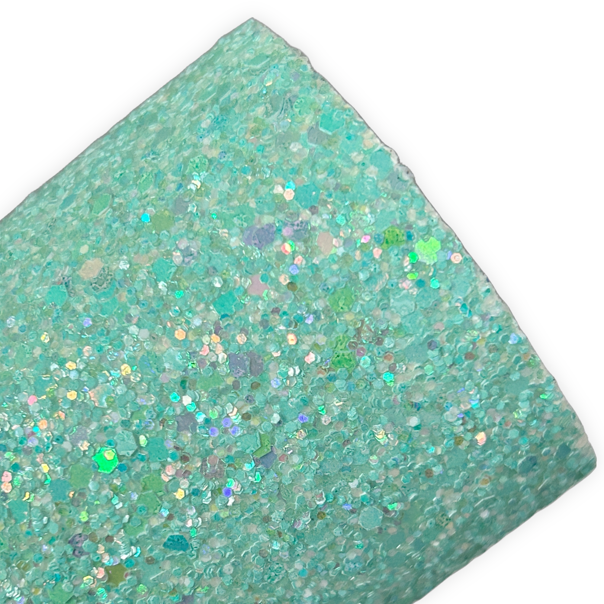 Mint Sparkle Chunky Glitter Leather Sheets