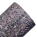 Midnight Classic Chunky Glitter Faux Leather Sheet – Ideal for Crafting Hair Bows, Keychains & Accessories