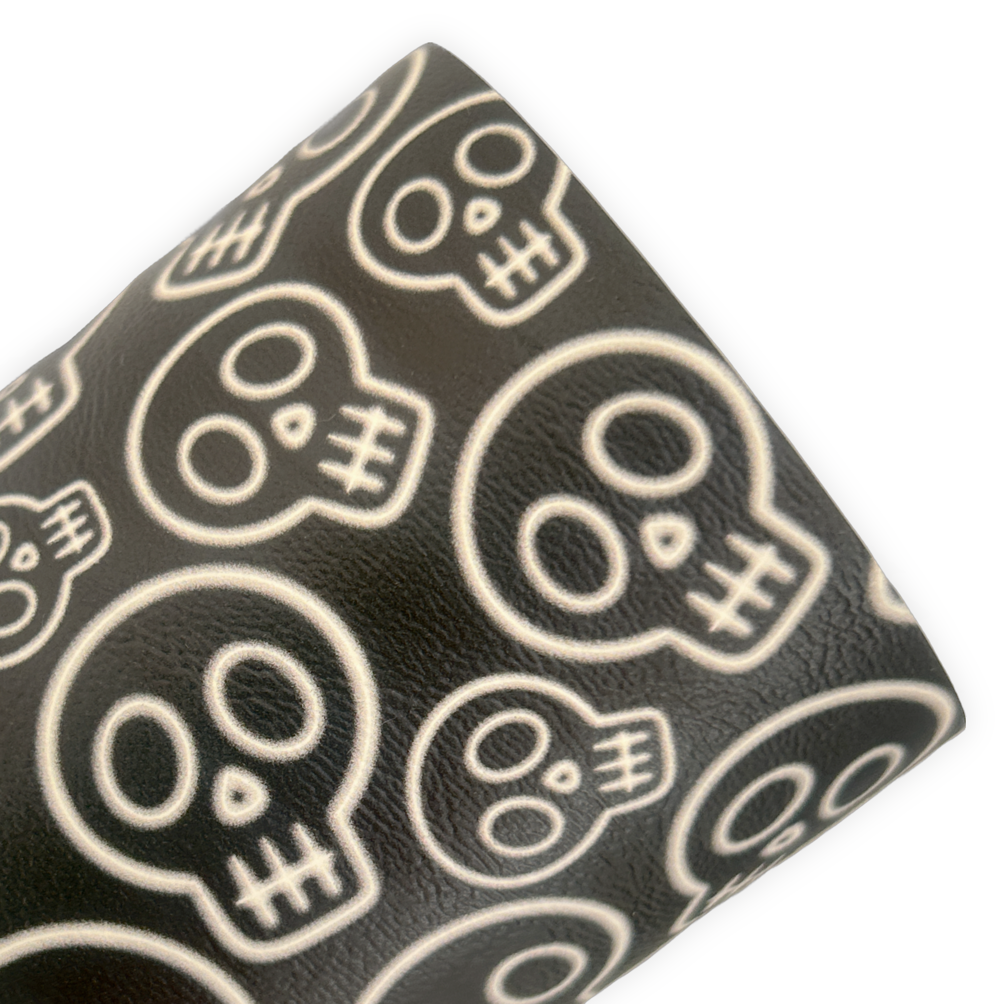 Halloween Skulls Printed Faux Leather Sheets