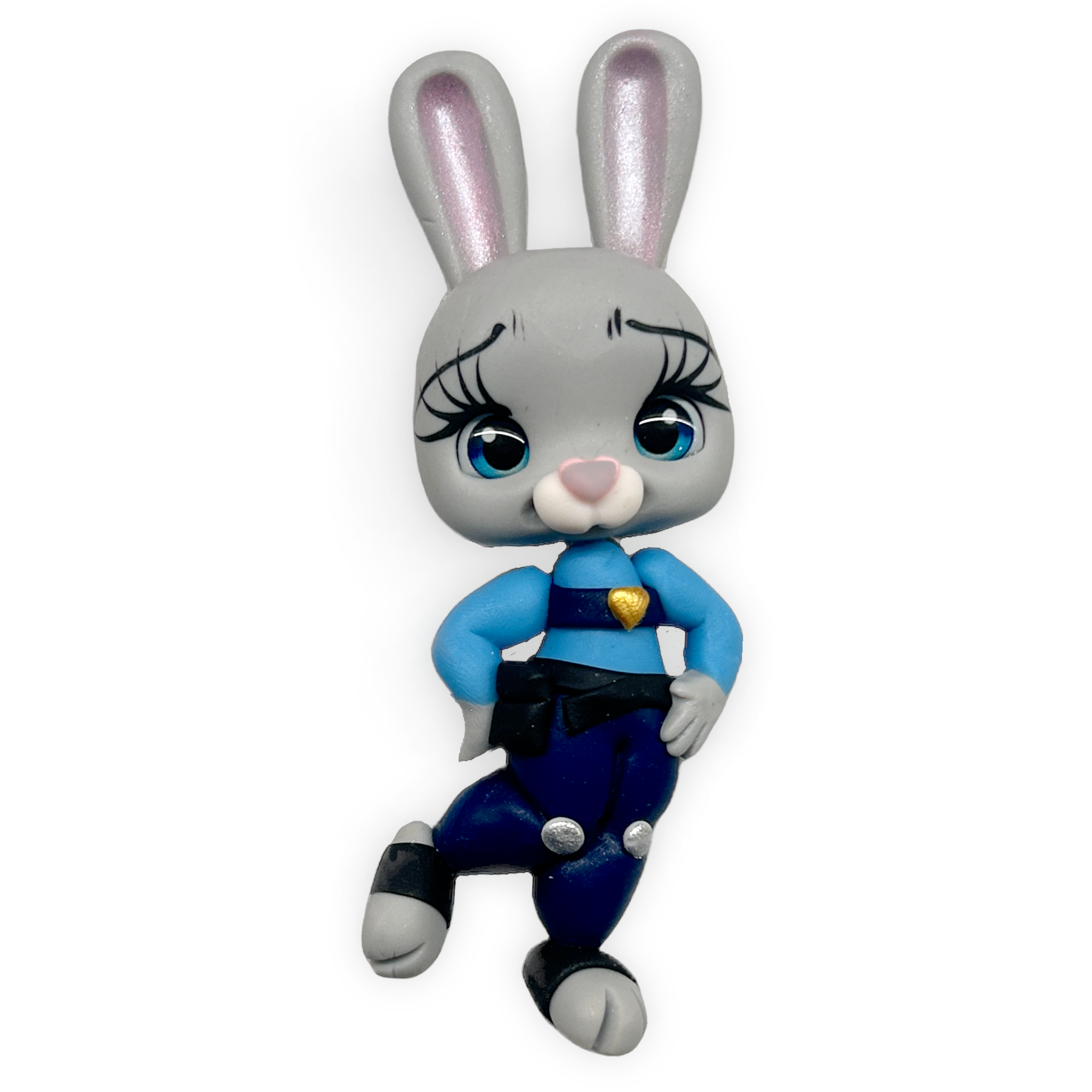 Zoo Rabbit Police Clay Embellishment
