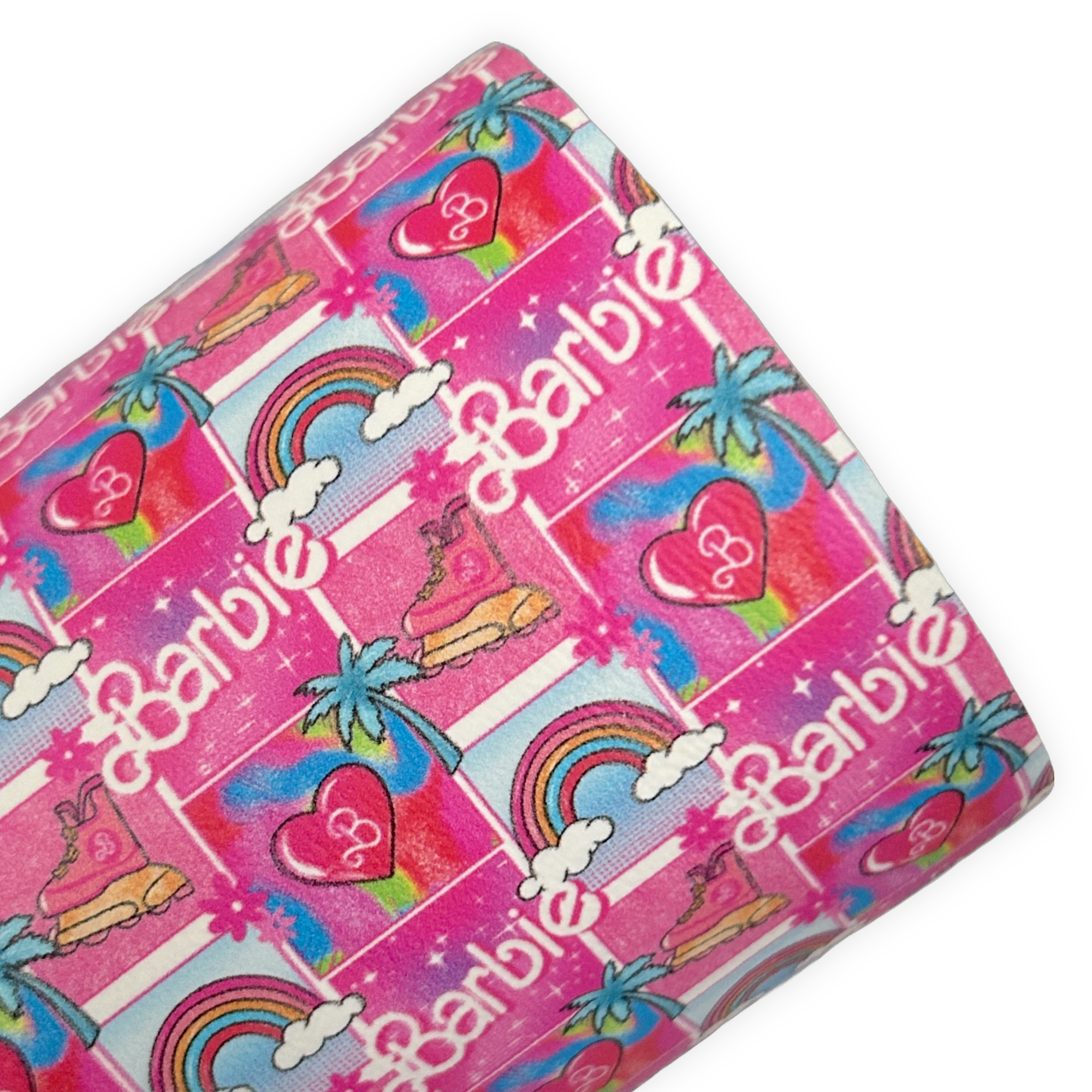 All Things Pink Grid Printed Faux Leather Sheets