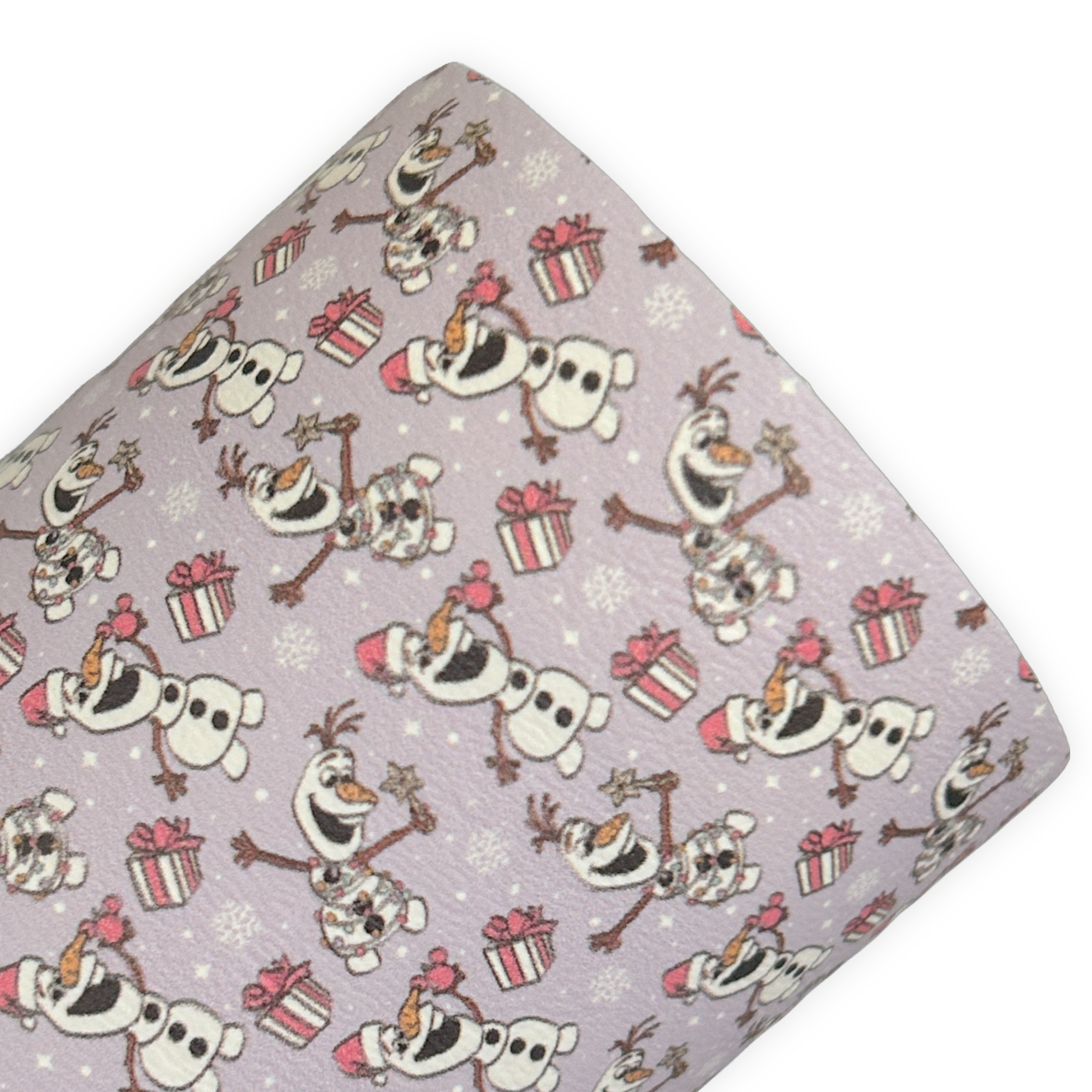 Christmas Snowman Printed Faux Leather Sheets