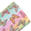 Rainbow Butterflies Printed Faux Leather Sheets
