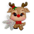 Rudolph  Reindeer Christmas Clay Embellishment