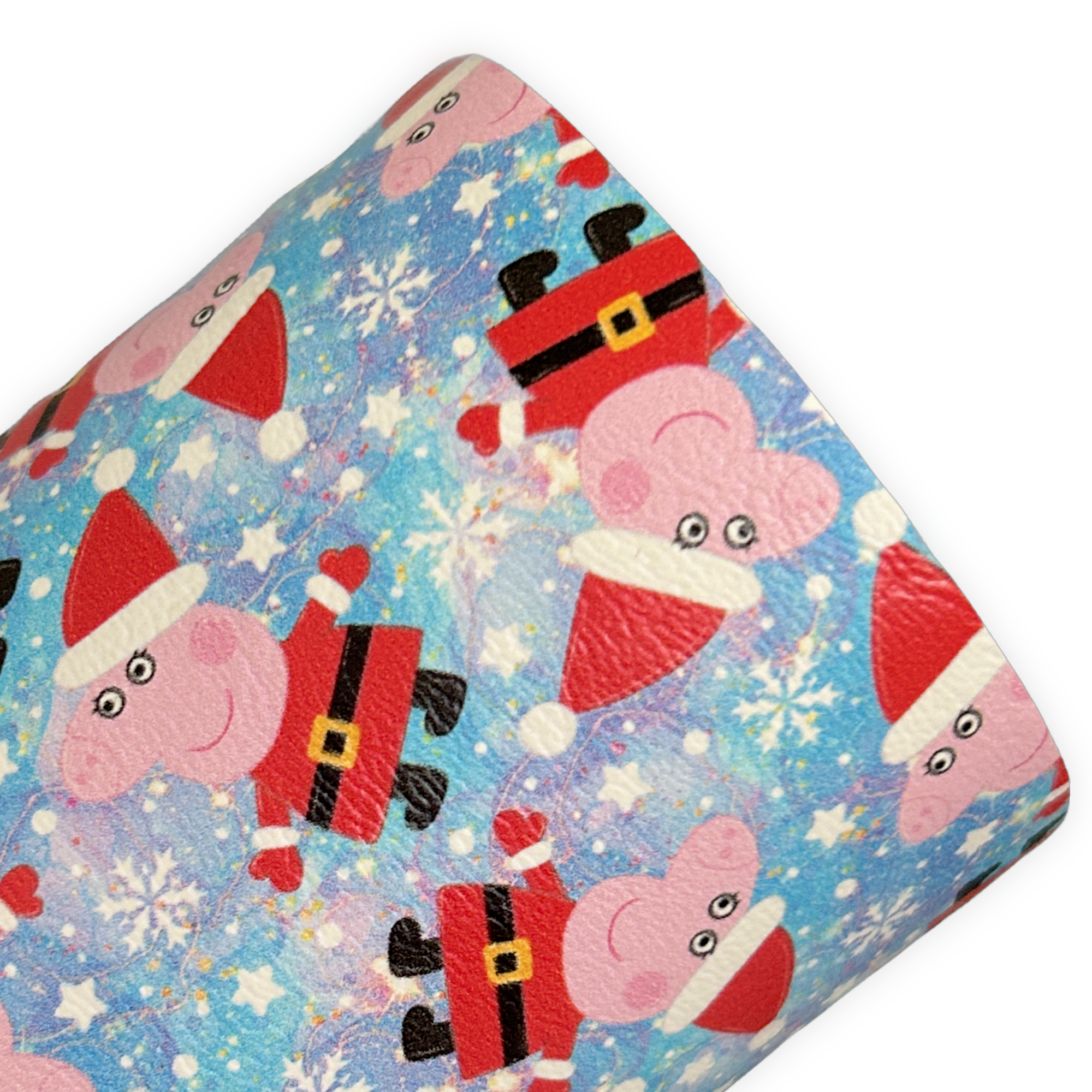 Christmas Pig Printed Faux Leather Sheets