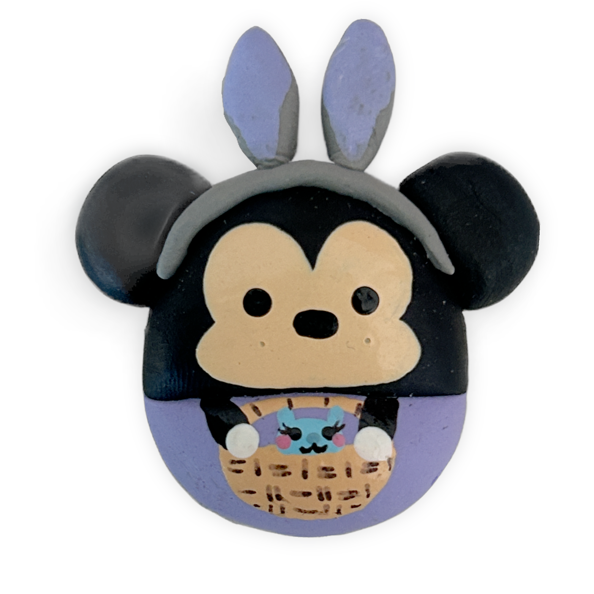 Purple Mouse Easter Squish Clay Embellishment