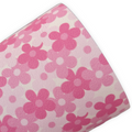 Pink Floral Daisy (EXCLUSIVE) Printed Faux Leather Sheets