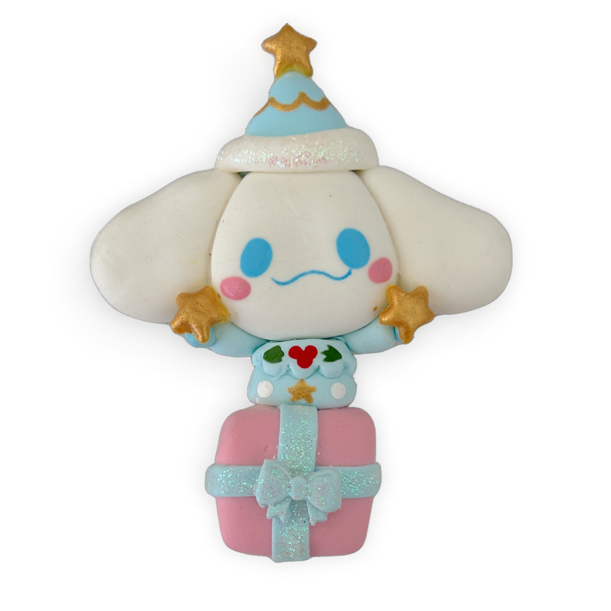 Chubby Puppy Kitty Friend Christmas Clay Embellishment