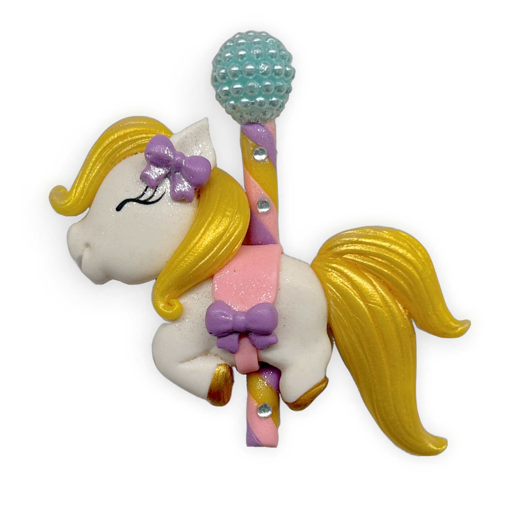 Carousel Horse Clay Embellishment