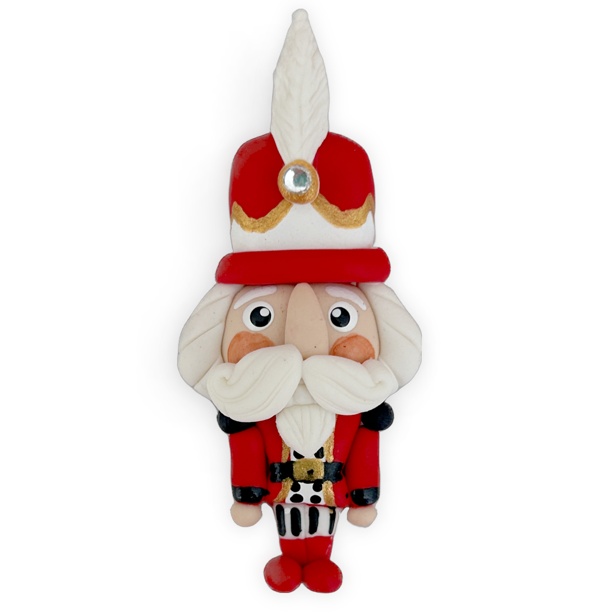 Red Nutcracker Solider Christmas Clay Embellishment