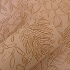 Peachy Caramel Floral Embossed Faux Leather Sheets