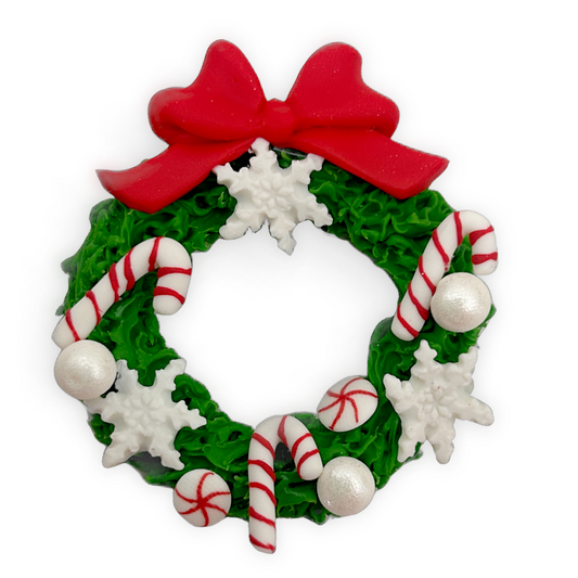 Christmas Wreath Clay Embellishment