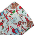 Christmas Elf Printed Litchi Faux Leather Sheets