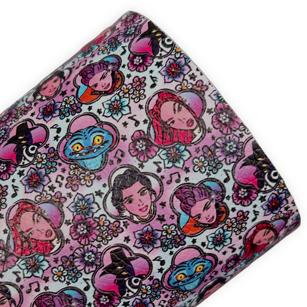 Demon Girls Printed Faux Leather Sheets