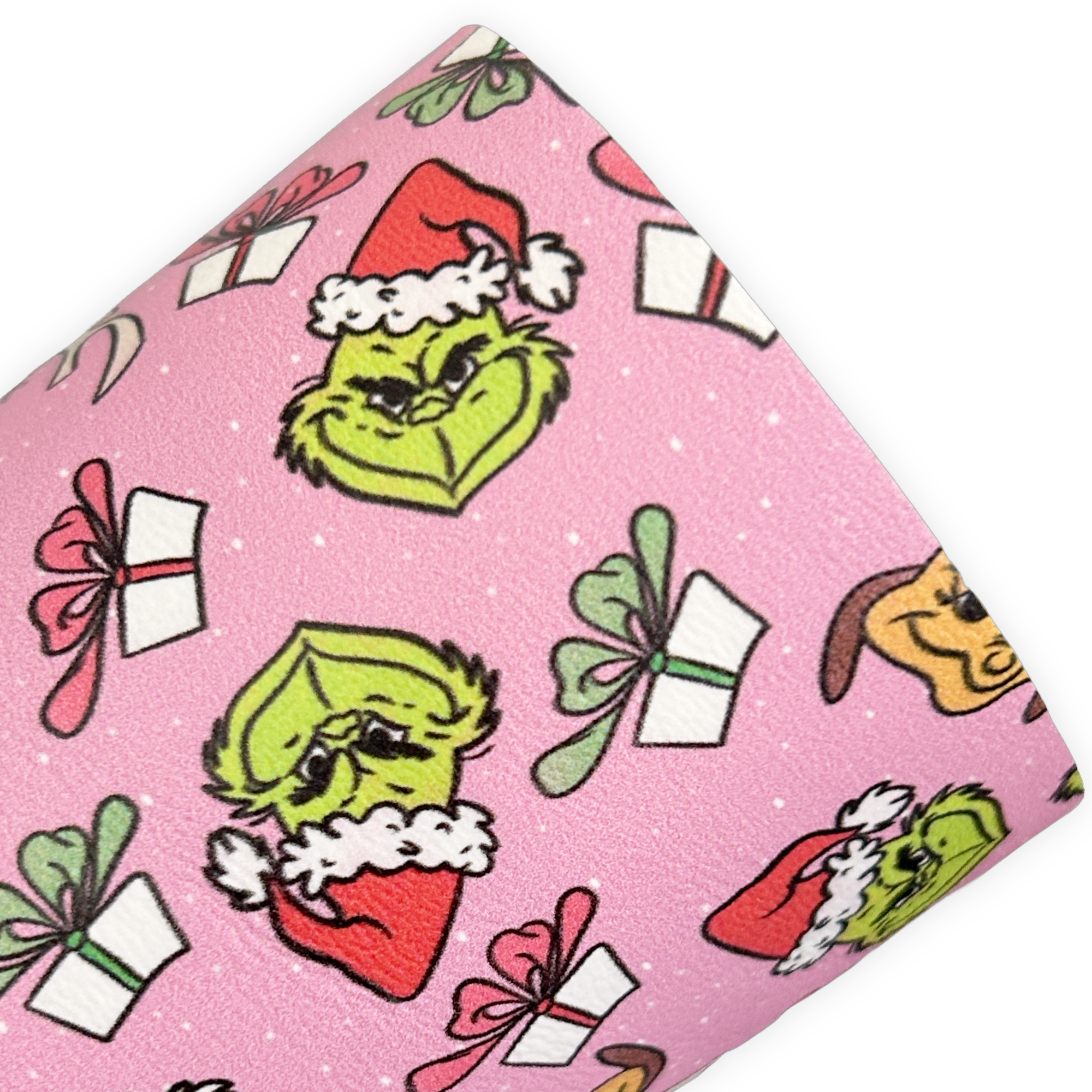 Christmas Green Monster Printed Faux Leather Sheets