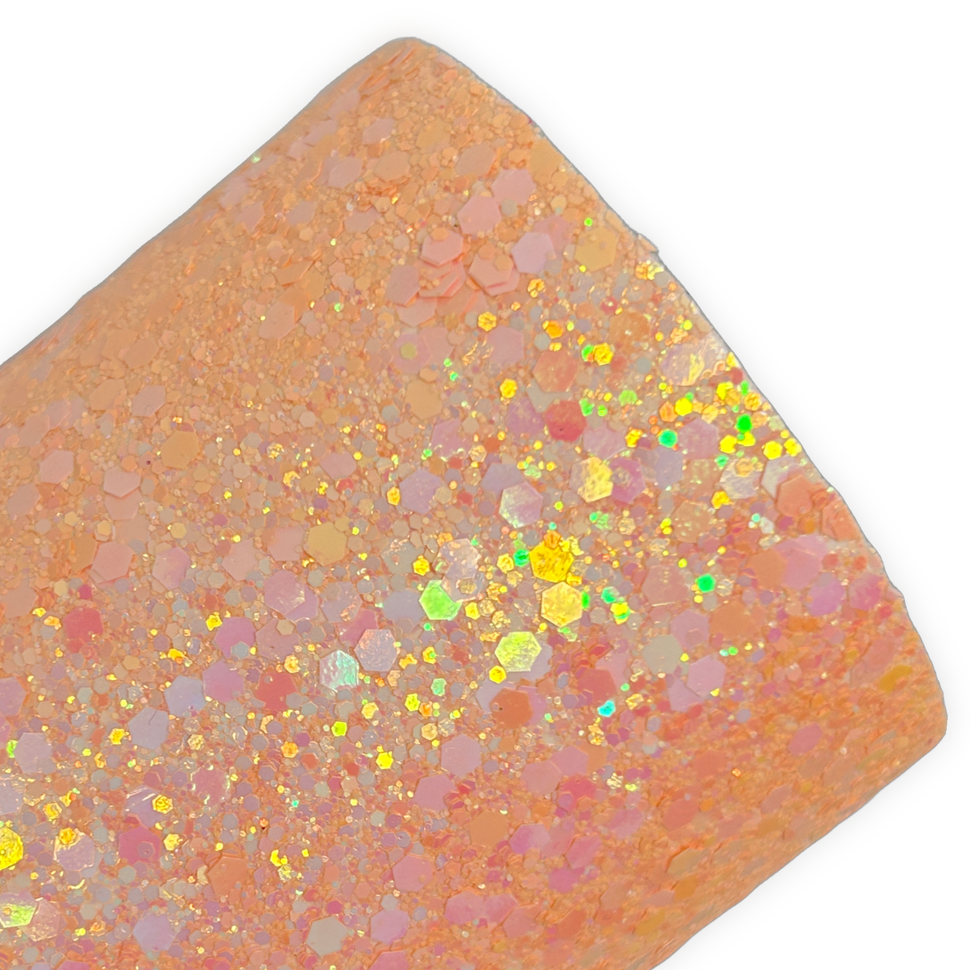 Peach Opal Iridescent Chunky Glitter Sheets