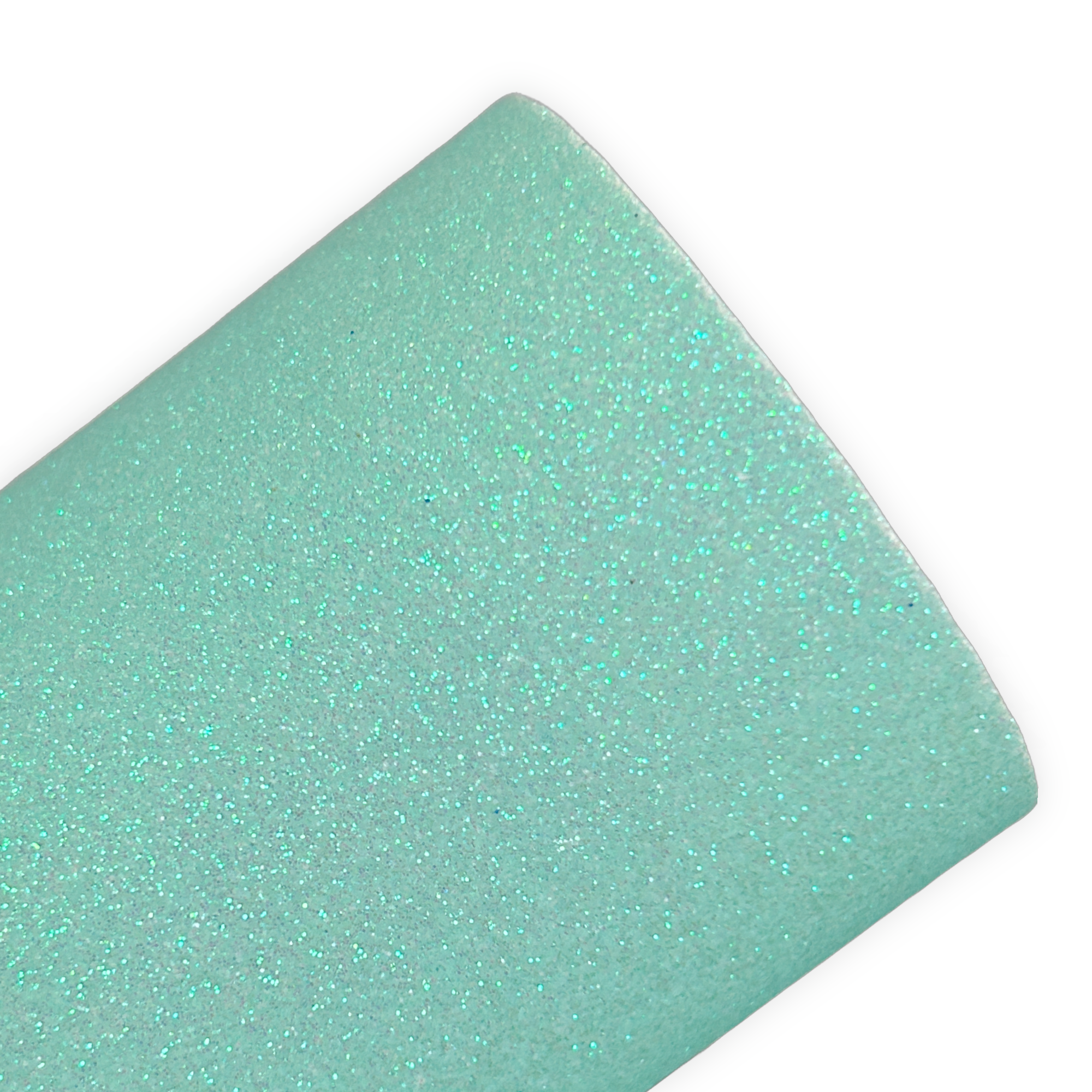 Mint Fine Glitter Faux Leather Sheet – Ideal for Crafting Hair Bows, Keychains & Accessories
