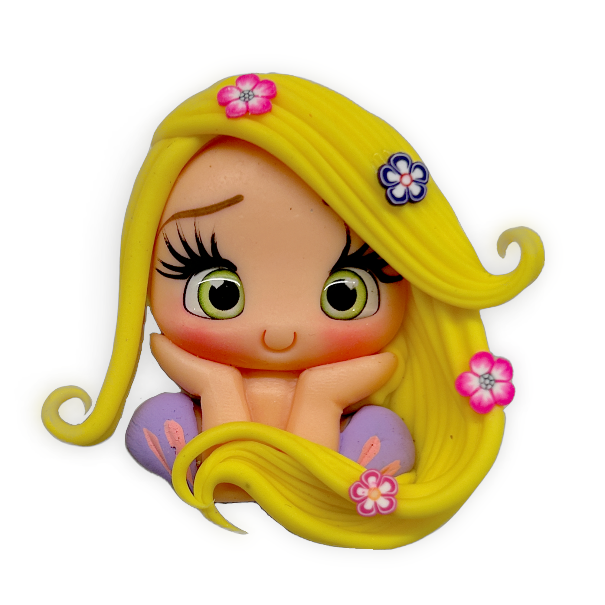 Long Hair Princess Clay Embellishment