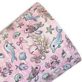 Under the Sea Animals Pink Printed Faux Leather Sheets