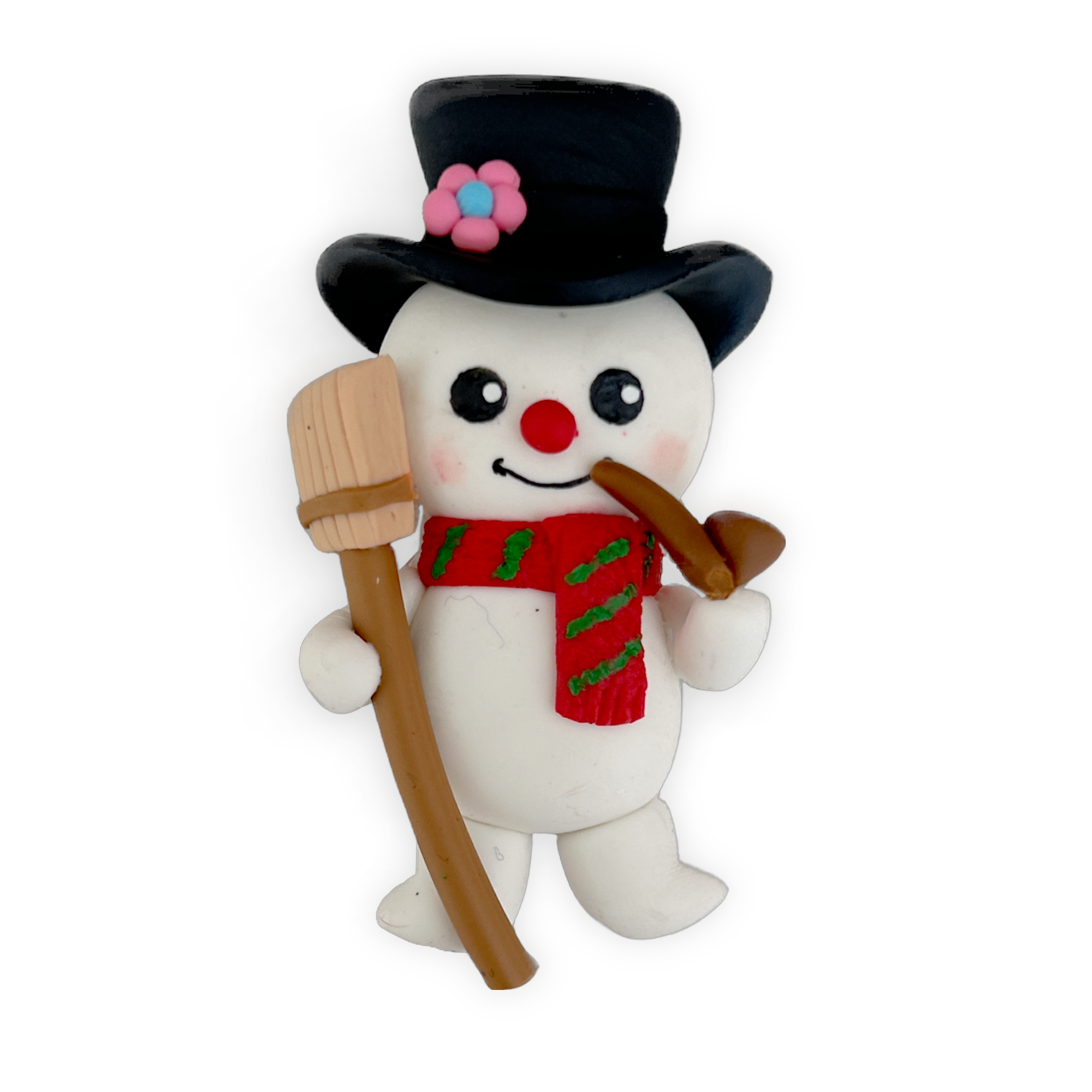 Christmas Snowman Clay Embellishment