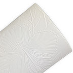 White Floral Embossed Faux Leather Sheets