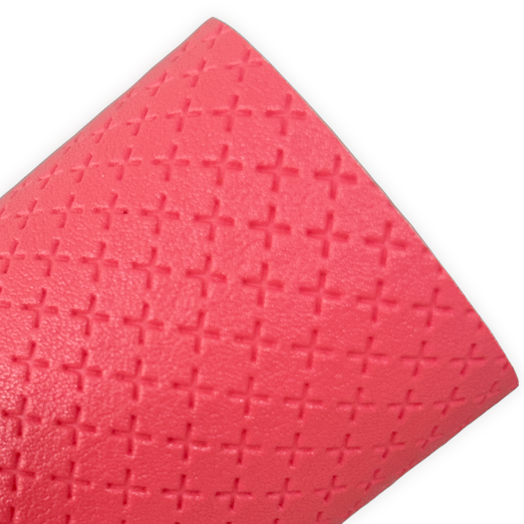 Coral Embossed Cross Faux Leather Sheets