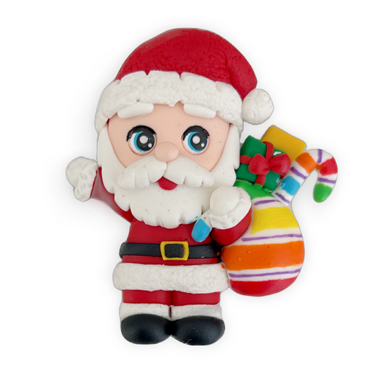 Santa Christmas Clay Embellishment