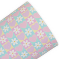 Checkered Floral Pastels (EXCLUSIVE) Printed Faux Leather Sheets