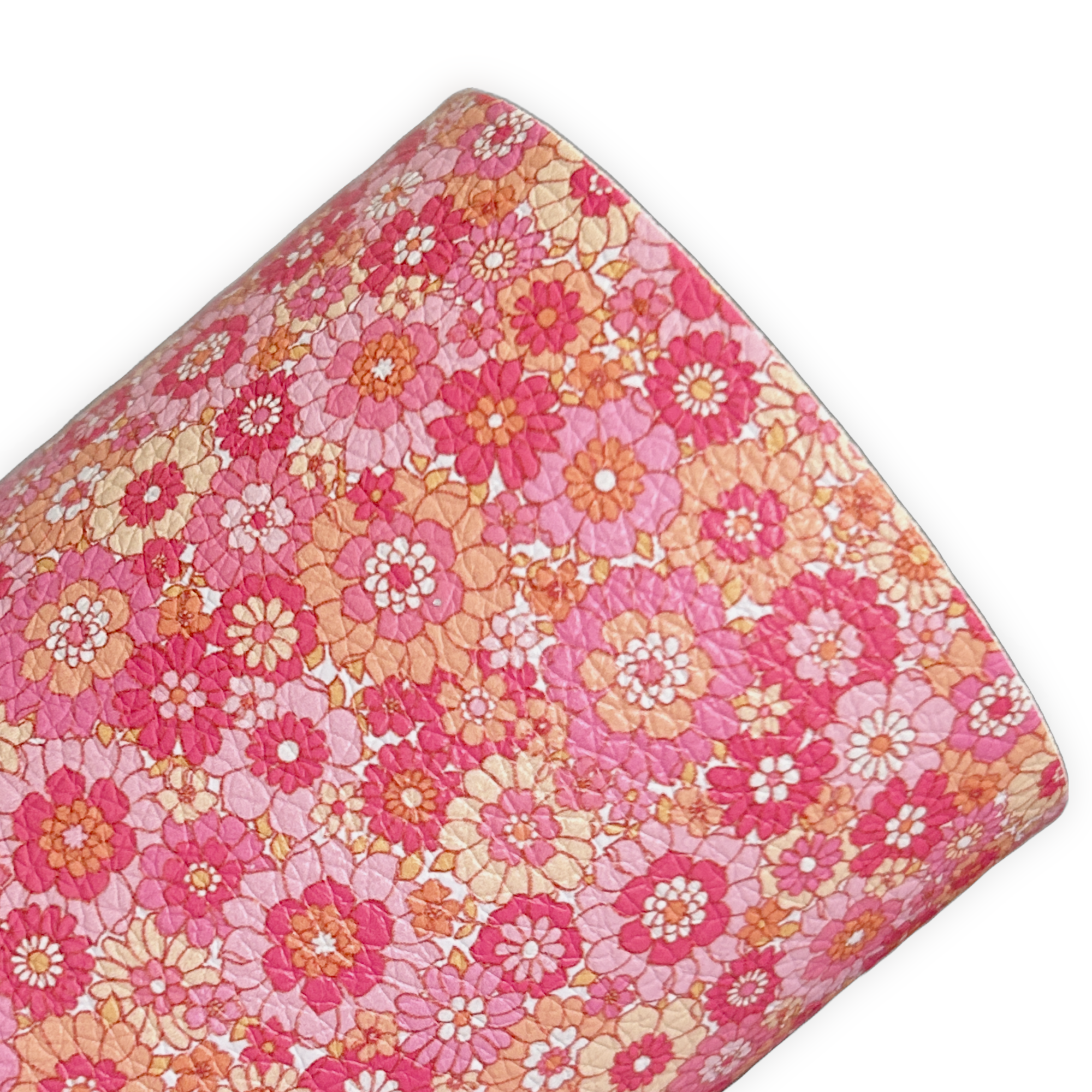 Retro Bloom Floral Printed Litchi Faux Leather Sheet