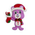 Purple Christmas Bear Clay Embellishment