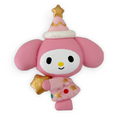 Pink Rabbit Kitty Friend Christmas Clay Embellishment