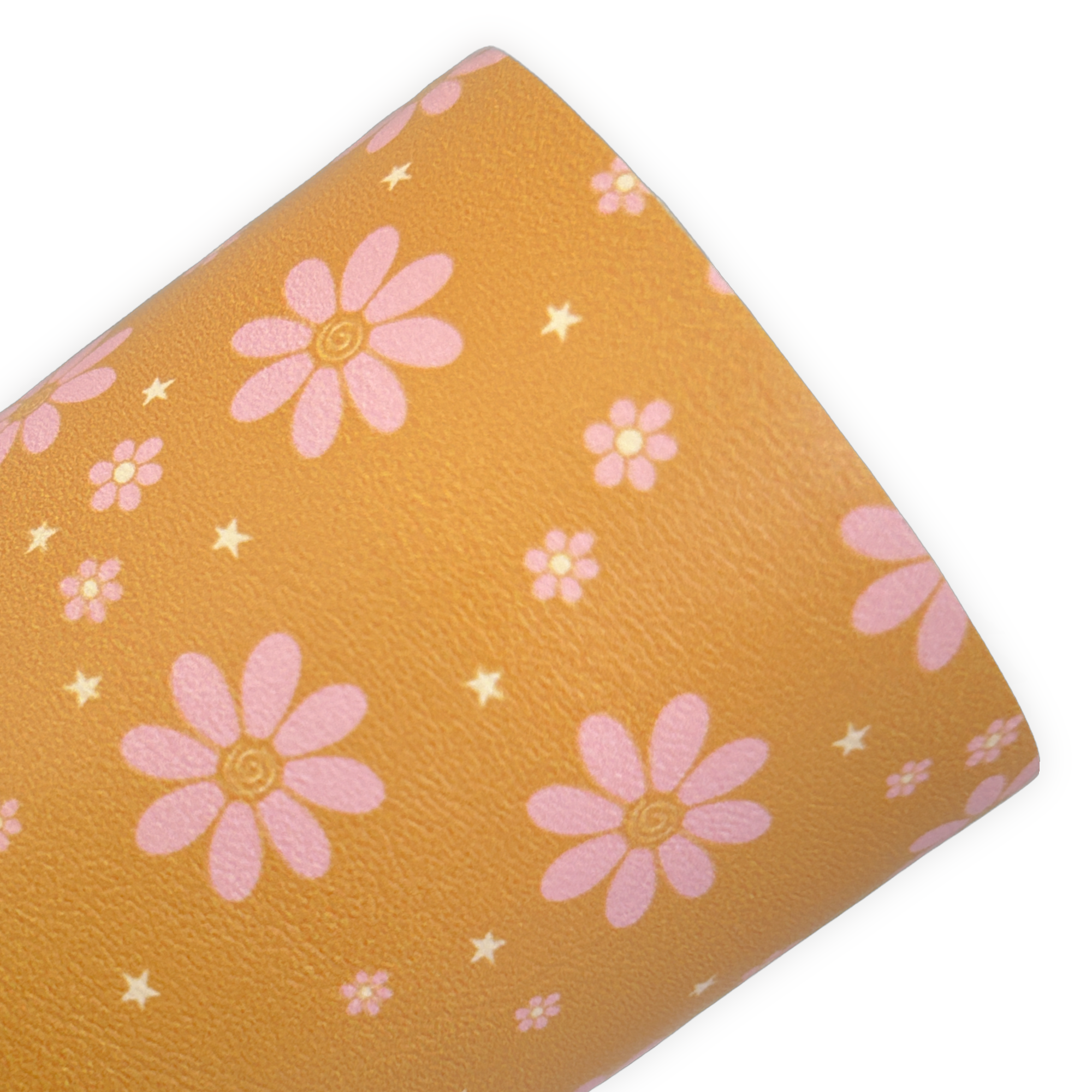 Pink Petal Floral Printed Faux Leather Sheets