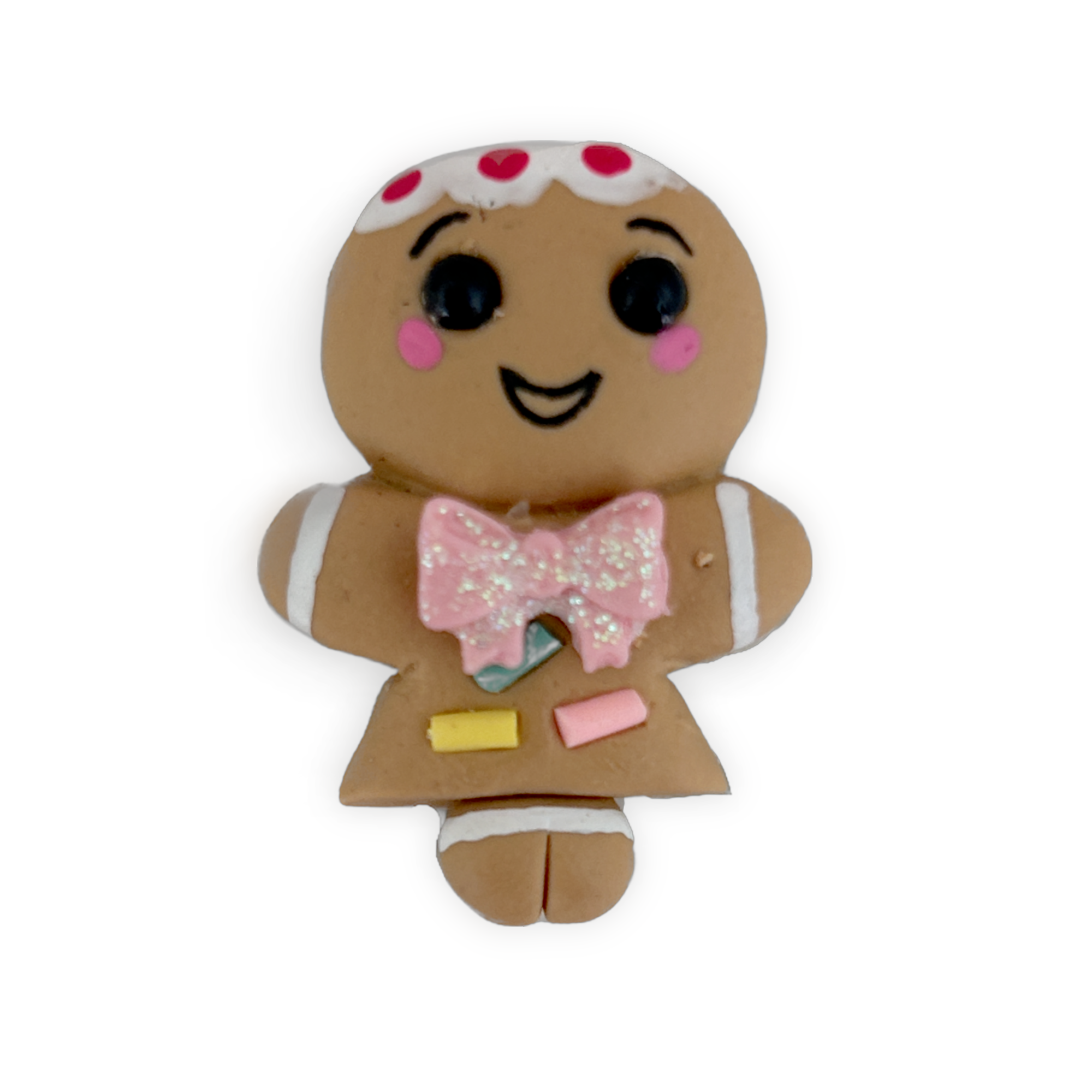 Gingerbread with Sprinkles Christmas Clay Embellishment
