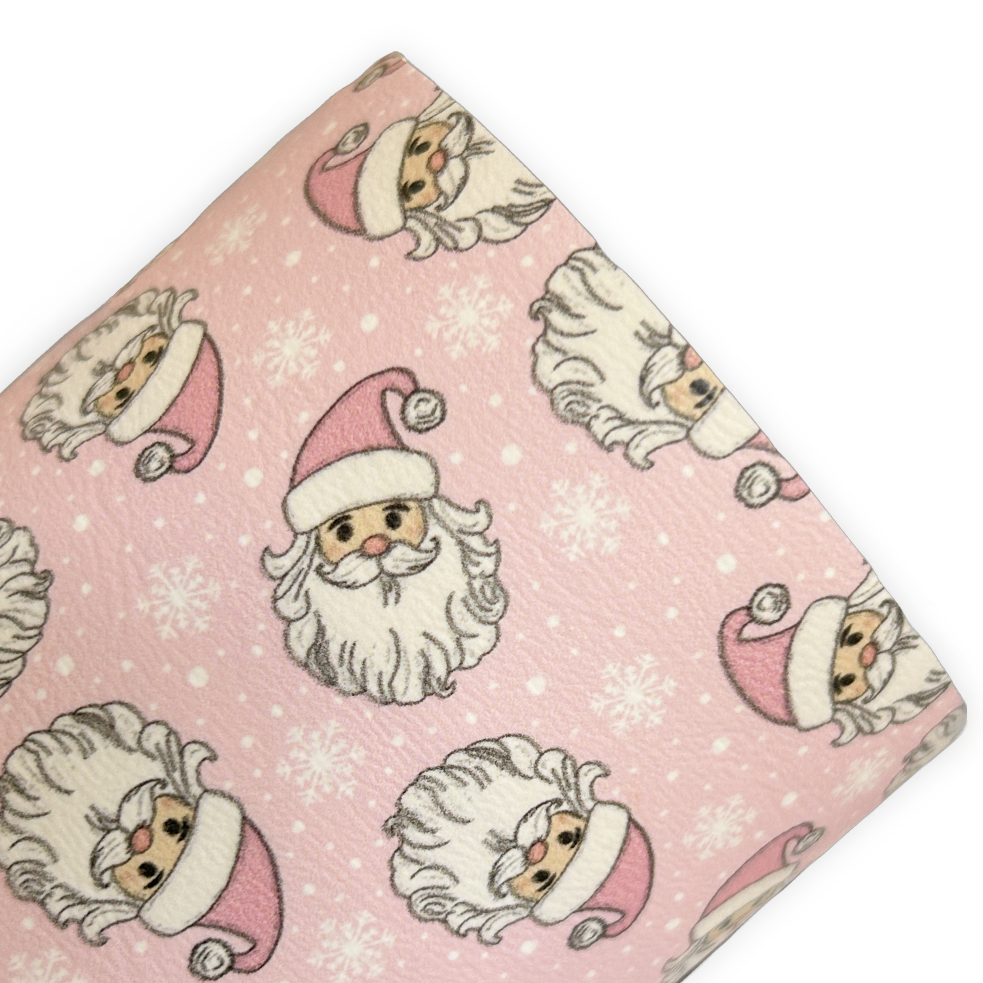 Santa Christmas Printed Faux Leather Sheets