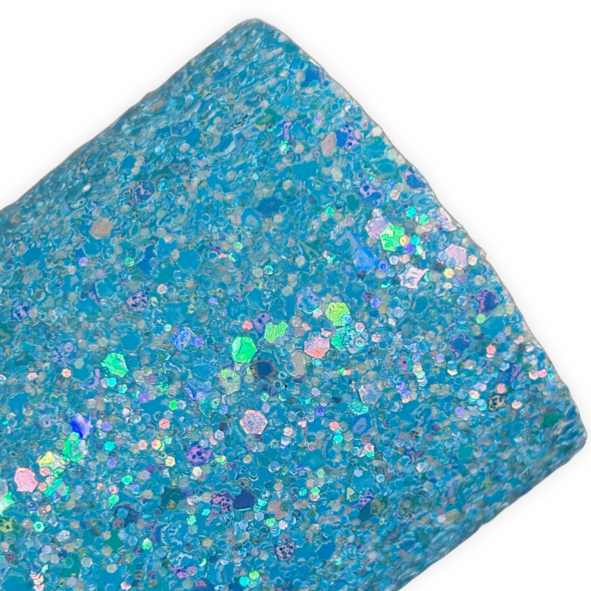 Sapphire Blue Sparkle Chunky Glitter Leather Sheets