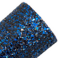 Black Blue Classic Chunky Glitter Sheet