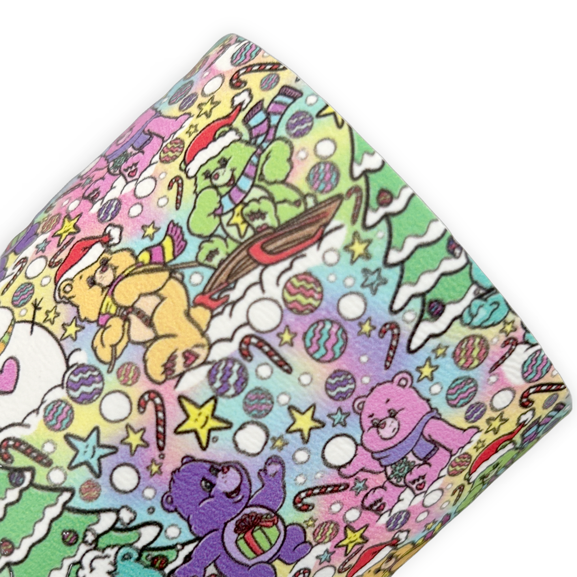 Christmas Bears Printed Faux Leather Sheets
