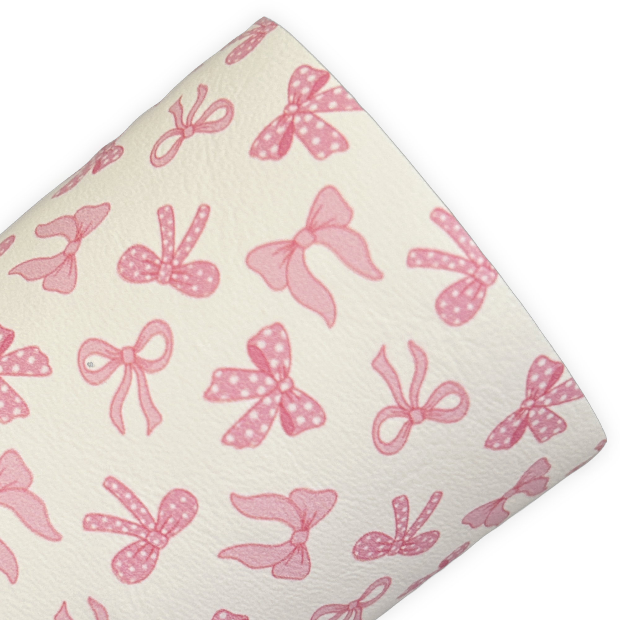 Pink Bows Printed Faux Leather Sheets